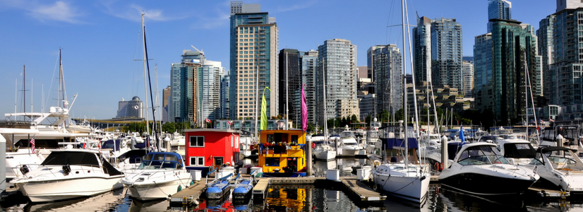 Vancouver marina and skyline